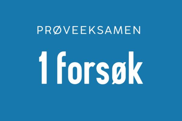 Prøveeksamen - 1 forsøk